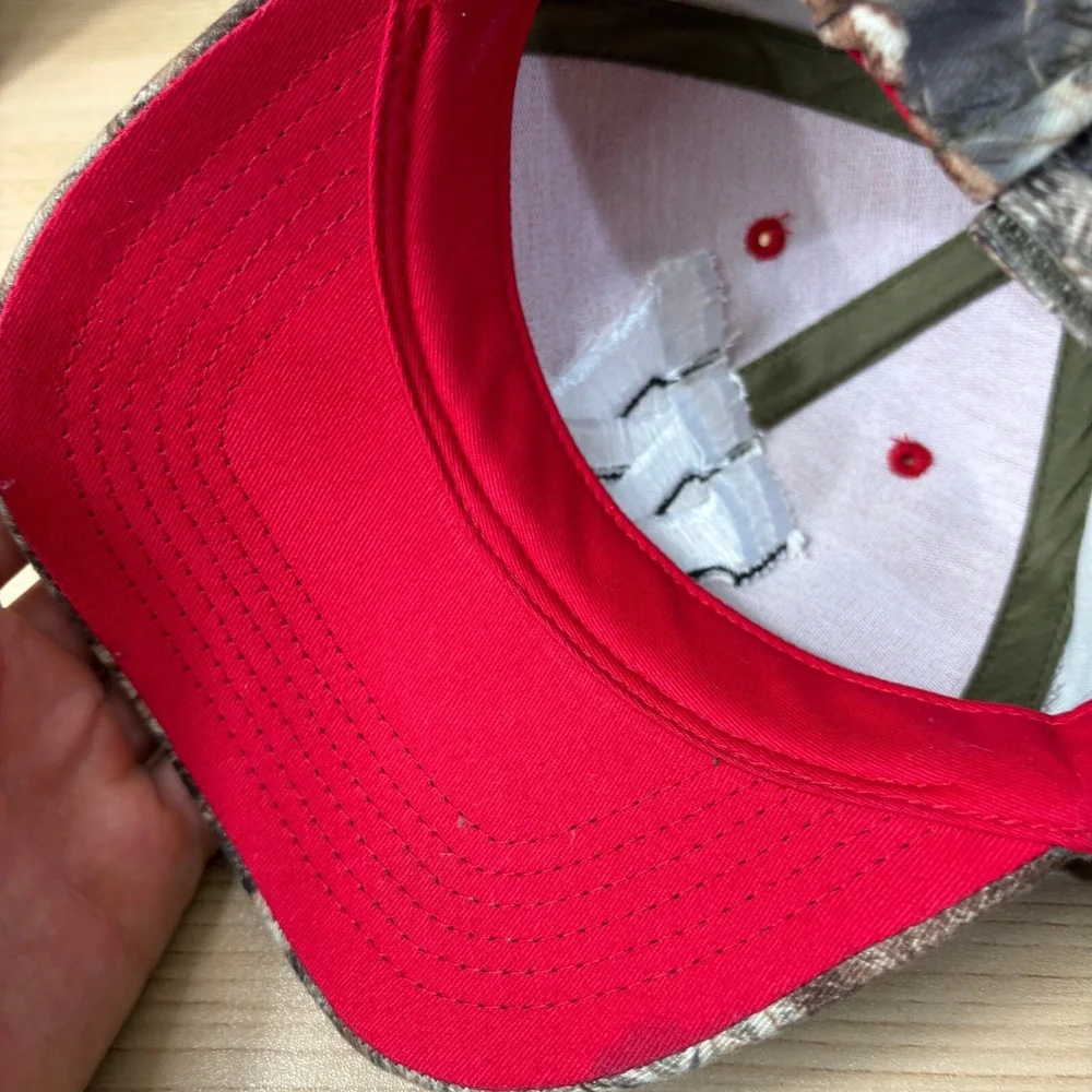 Wisconsin Badgers Hat Cap Strap‎ Back Red Camo NCAA Adjustable NWT *